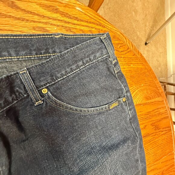 Lee Buddy Lee Lawton Dungarees Jeans Mens 40x30 Blue Distressed Vintage - Picture 3 of 12